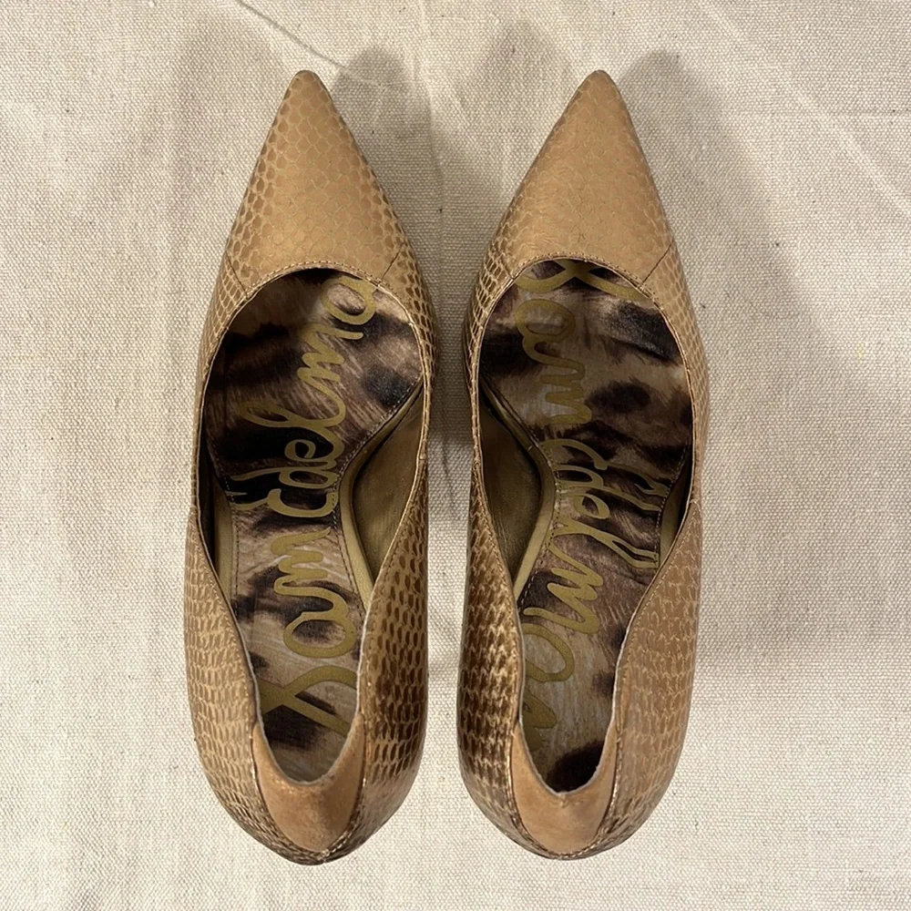Sam Edelman “Danielle” gold print heels, size 7 - Picture 3 of 12